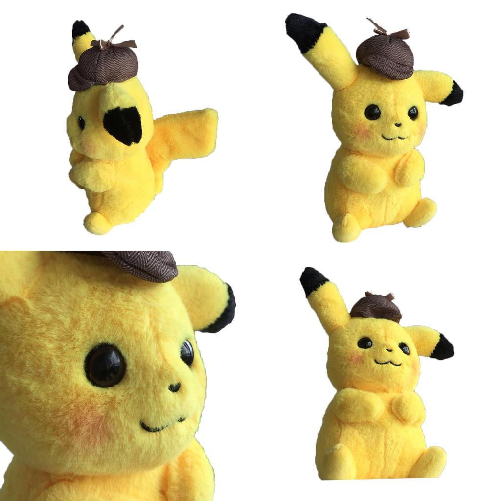 New Movie Pokemon Pikachu Detective Toy Soft Plush Figure Ideal Kids Gift