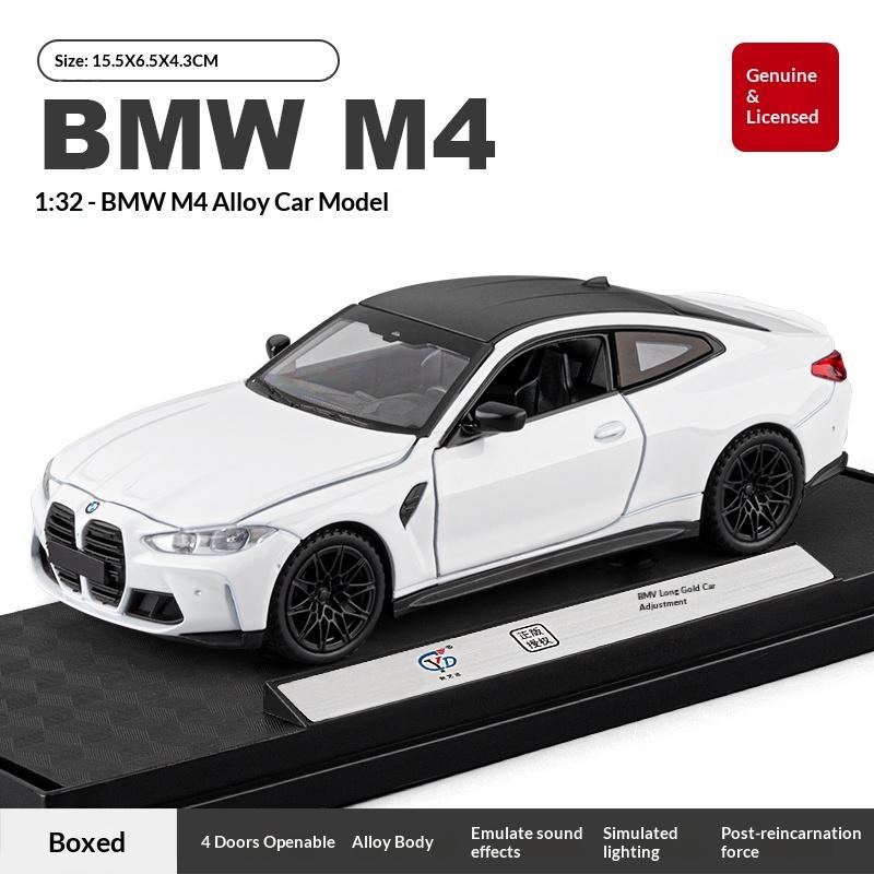 1/32 Metal Die-cast BWM M4 Sports Car Model Pull-back Children's Toy Car Desktop Ornament Halloween Christmas Boy Gift