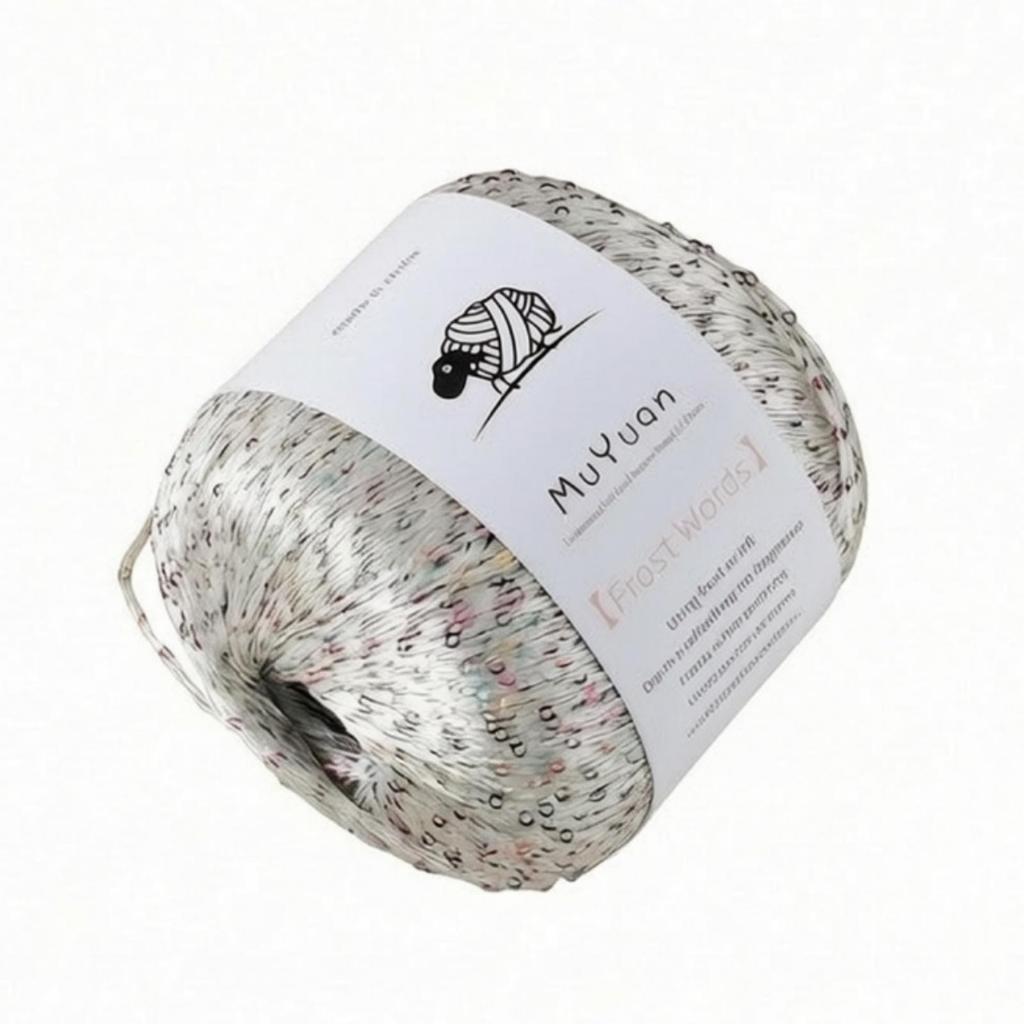 Knitting Yarn with Sequins Bright Crochet Thread Dense for Knitters