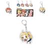 Unique Cartoon Character Printed Acrylic Keychain With Bag Pendant Accessories