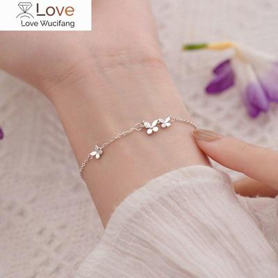 925 Sterling Silver Butterfly Bracelet For Women Sweet Cubic Zircon Chian Bracelet Summer Jewelry  New