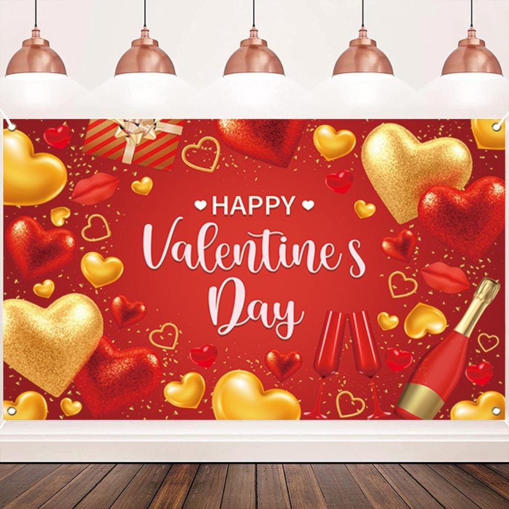 115cmx180cm Valentine's Day Photography Backdrop Romantic Happy Valentine's Day Banner  Anniversary
