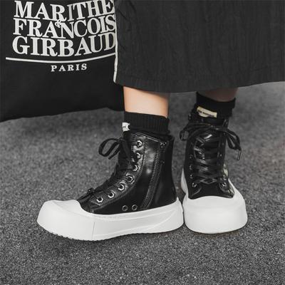 Lässige Herren-High-Top-Board-Schuhe Trendige und vielseitige Designer-Styles Outdoor-Freizeit Party Täglich Jugend Übergröße Schuhe Schwarz