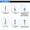 10Pcs 75-5 RG6 F Type Cable Connector 75 Ohm F Plug Connector  for RG6 Coax Cable Installation