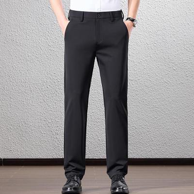 Fengmao Men's Four-Way Stretch Straight Business Casual Trousers