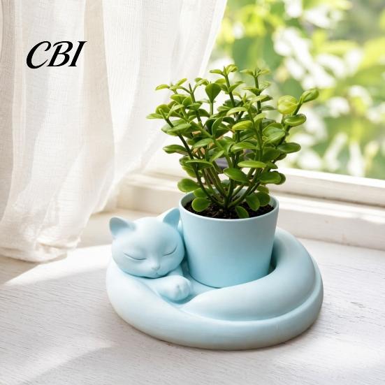 Artistic Desktop Planter 3D Printed Succulents Planter, Creative Mini Flower Pot with Sculptural Design, Small Desk Decor for Office Bedroom