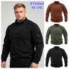 Outdoor Mens Tactical Pullover Casual Military Sweatshirt Fleece Jacket Standing Collar Pullover Sweater Windproof Clothes