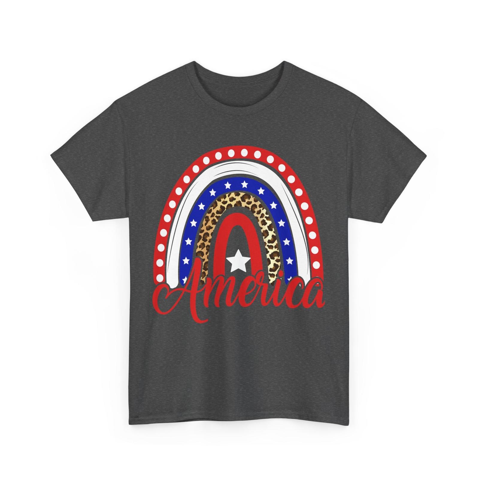 America 4th of July Shirt, Fourth of July Rainbow Men T-Shirt XXL