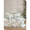 Parure de couette "Imprimé double face" percale pur coton peigné 80 fils/cm² pour lit 160 à 180 King Size