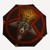Devilish Pentagram Goat Head Sticker DecalUmbrella, Portable 3-Fold Compact Umbrella,Christmas Gift ES498