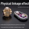 Nine-Tooth Pure Copper Metal Alloy Gear-Linked Fidget Spinner Ferris Wheel with 34-Gear Rubik's Cube Design