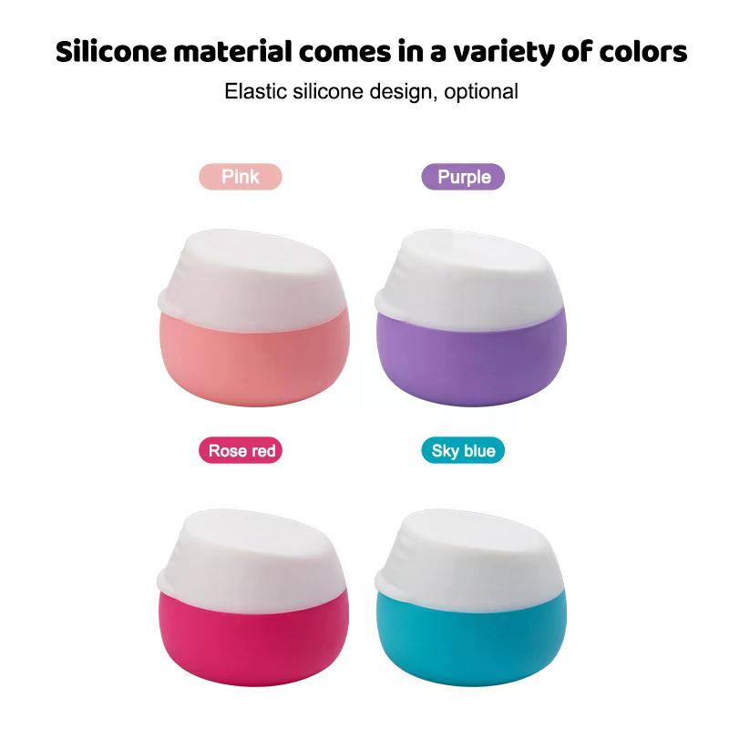 20ml Portable Silicone Travel Jars With Lid Cosmetic Face Body Hand Cream Pill Box Mini Travel Jewelry Cream Powder Containers
