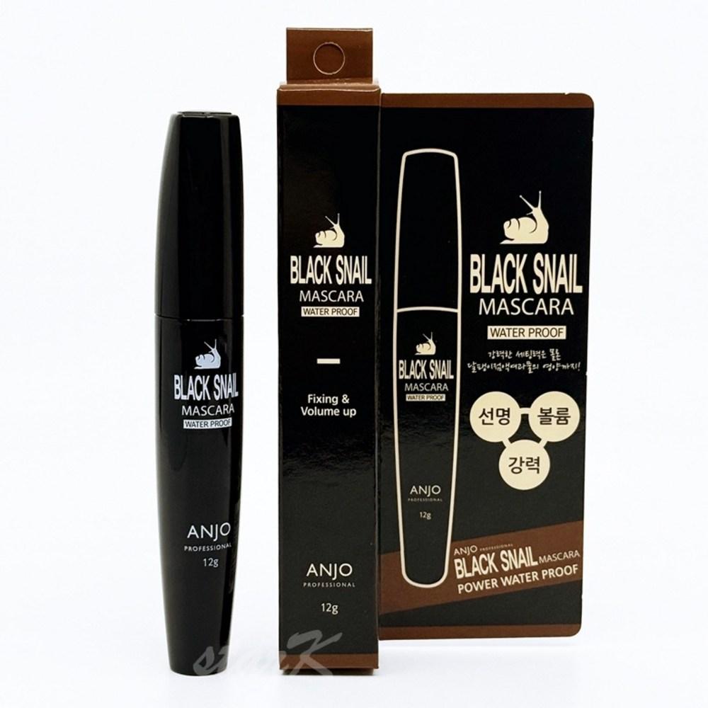 ANJO Black Snail Mascara Waterproof, 1 pcs, Black