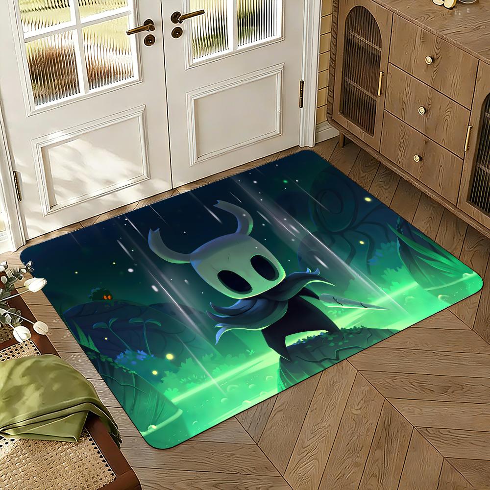 H-Hollow K-Knight Floor Mat Floor Mat Soft Flannel Non-Slip Door Rug for Living Room