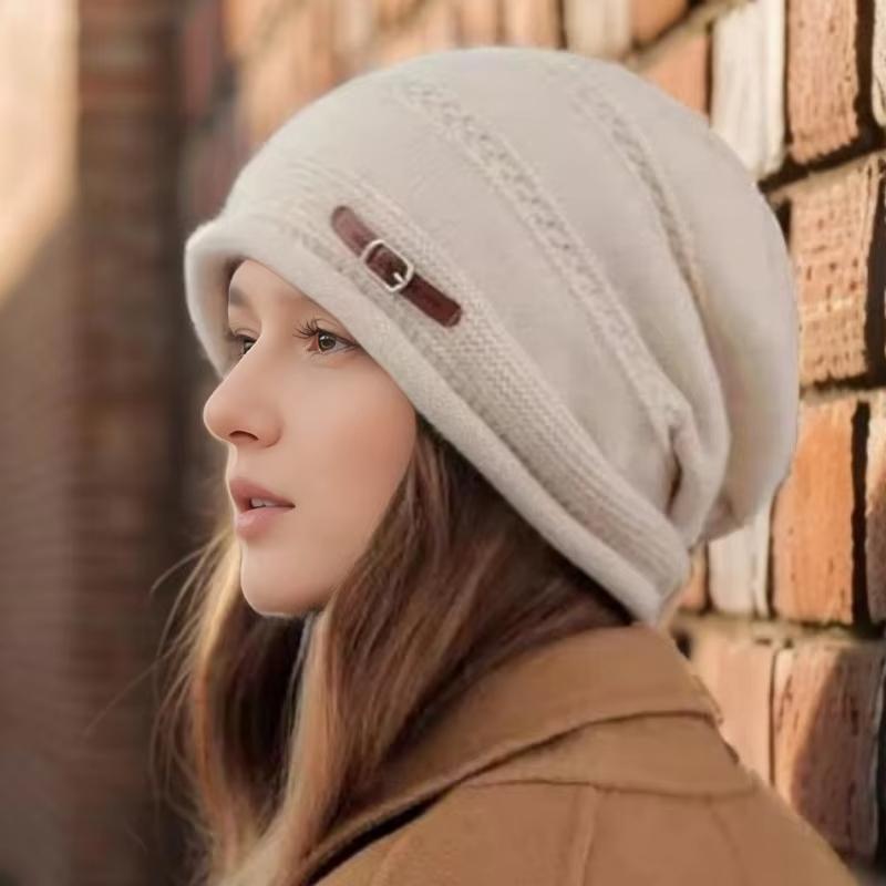 Women s Knit Beanie Hat Autumn Winter Warm Coverage Stackable Warm Knitted Hats Outdoor Activities Daily