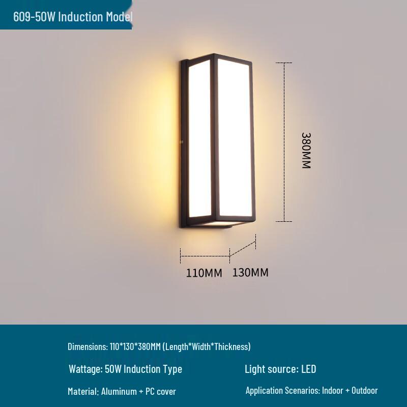 Oeny Outdoor Waterproof LED Motion Sensor Wall Light