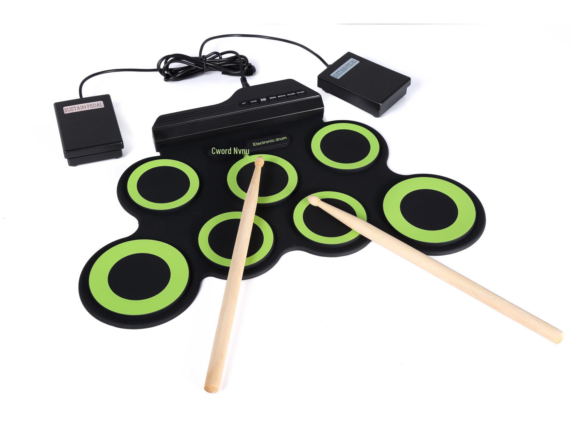 

Портативная силиконовая USB электронная барабанная установка с ручными пэдами