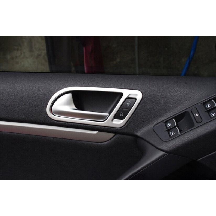 Fit For Volkswagen Tiguan 2010-2016 Inner Door Handle Cover Trim 4PCS Silver ABS