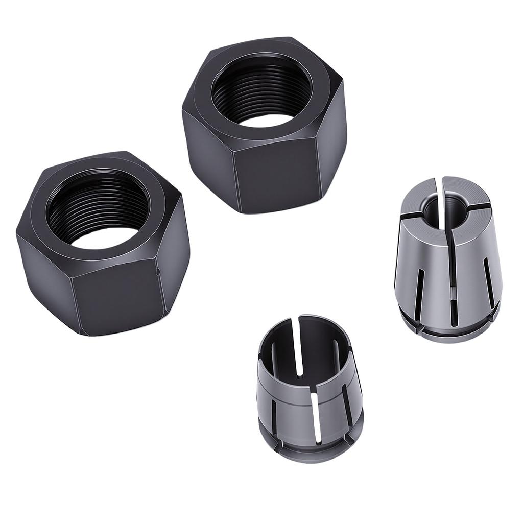 2 Pcs Router Collet Kit Replacement for 1613 1617 1618 1619 Series Routers 2610906283 1 4in and 2610906284 1 2in Router