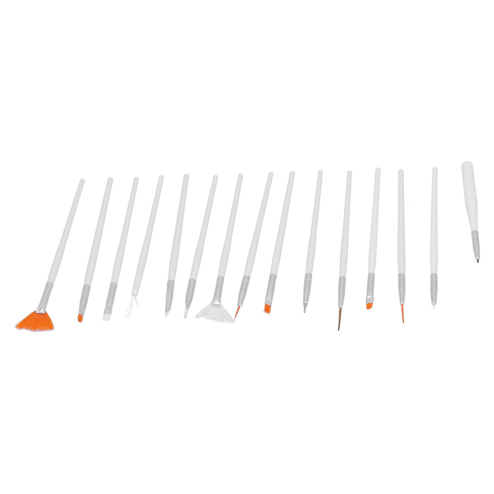 

15 шт. Профессиональный набор кистей для нейл-арта, нейлоновая кисть для рисования и рисования, белая