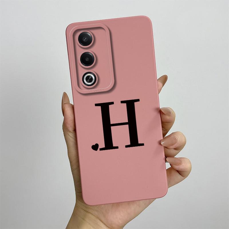For Oppo A80 5G Case OppoA80 CPH2639 Cover Cute Letters Square Silicone Phone Case For Oppo A3 Pro 5G A3Pro CPH2665 Soft Fundas