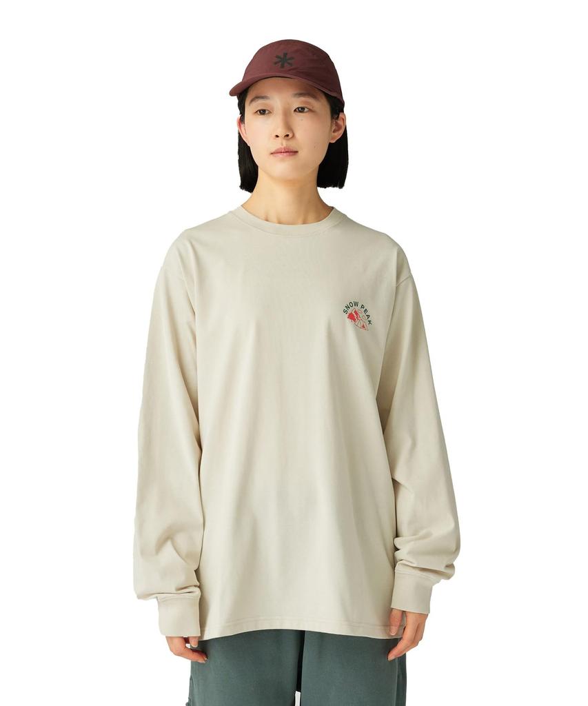 Snow Peak Living With Nature Short and IVORY L L/S T-Shirt TS-25AU009, Sleeve, Men's Women's,