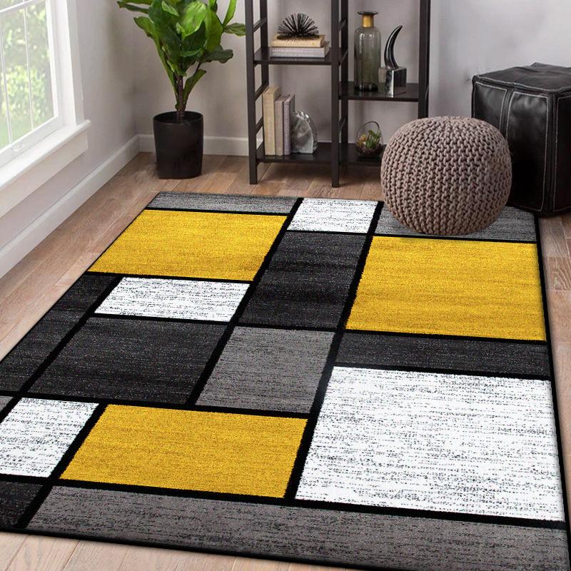 Nordic Geometric Living Room Carpet Abstract Home Decoration Large Area Antiskid Rugs Lounge Bedroom Fluffy Plush Floor Mat Soft