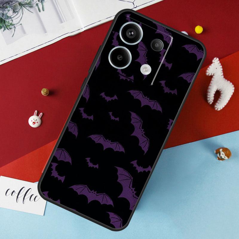 Halloween Vampire Bats Case For Xiaomi Redmi Note 13 Pro 14 12 11 10 15 Pro Plus Redmi 10C 12C 13C 14C 15C 15 Cover