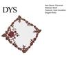 Photography Background Props Square Lace Placemat for Dining Table, Embroidered Mesh Heat Resistant Table Delicate Runners Mat, Retro Floral