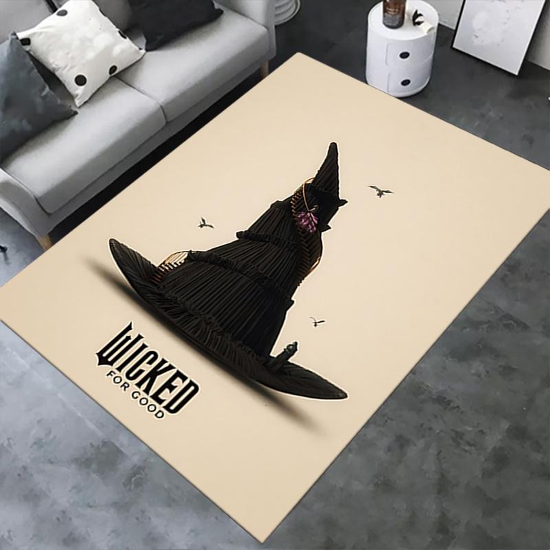 Hat, Wizard Pattern Polyester Office Carpet Chair Mats, Home Decor Dormitory Floor Protector with An