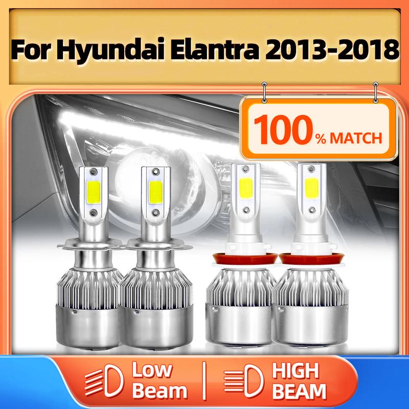 40000LM LED Car Headlight Bulbs H7 H11 Auto LED Headlamps High Low Beam For Hyundai Elantra 2013 2014 2015 2016 2017 2018