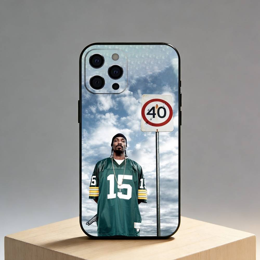 S-Snoop D-Dogg Phone Case For iPhone17,16,15,14,13,12 Plus,Max Soft Silicone Black Cover