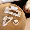 Holder New Heardress Women Hair Clips Flower Hair Claws Korean Shark Clips Geometric Hairgrips
