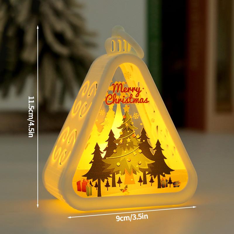Glowing Snow House Tabletop Ornaments Christmas Led Night Lights Windows Display New Year Decorations Festival Atmosphere