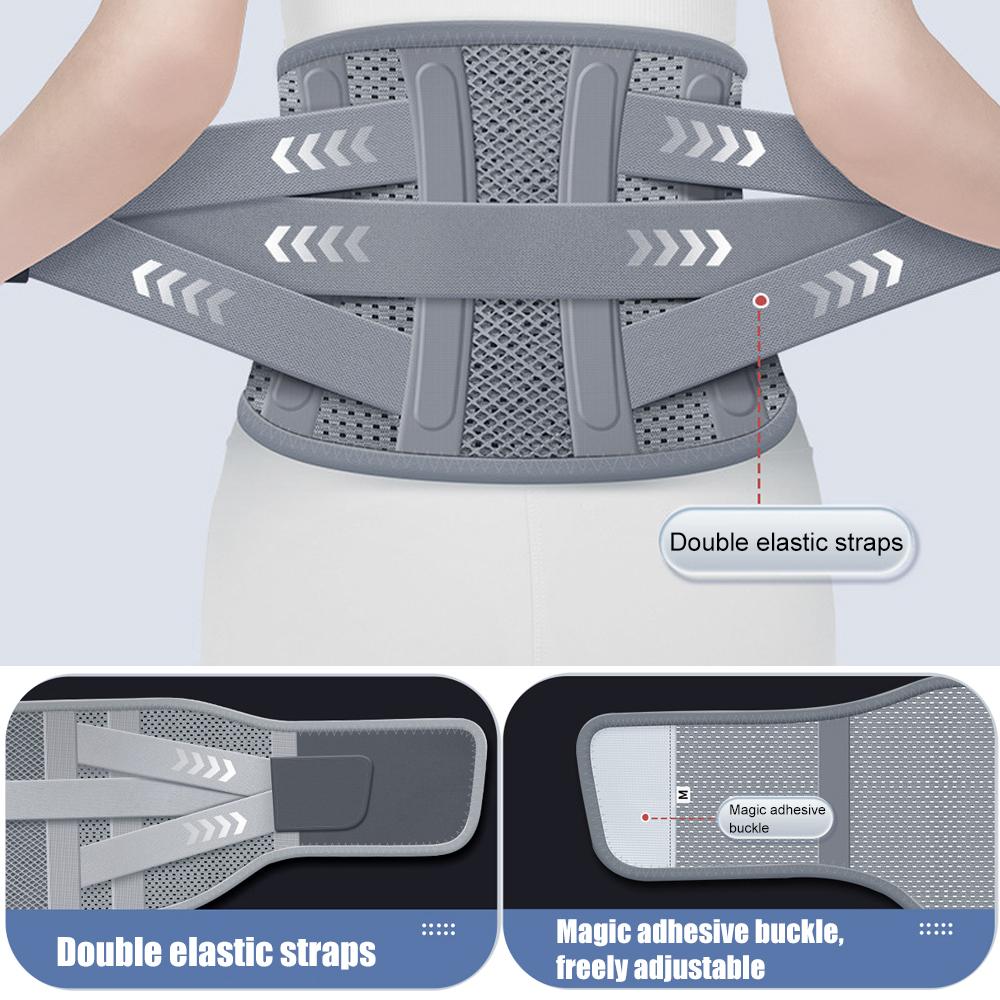 Back Brace For Lower Back Pain Women And Men – Lumbar Support Belt For Sciatica – Adjustable Breathable Work Brace With 4 Stays