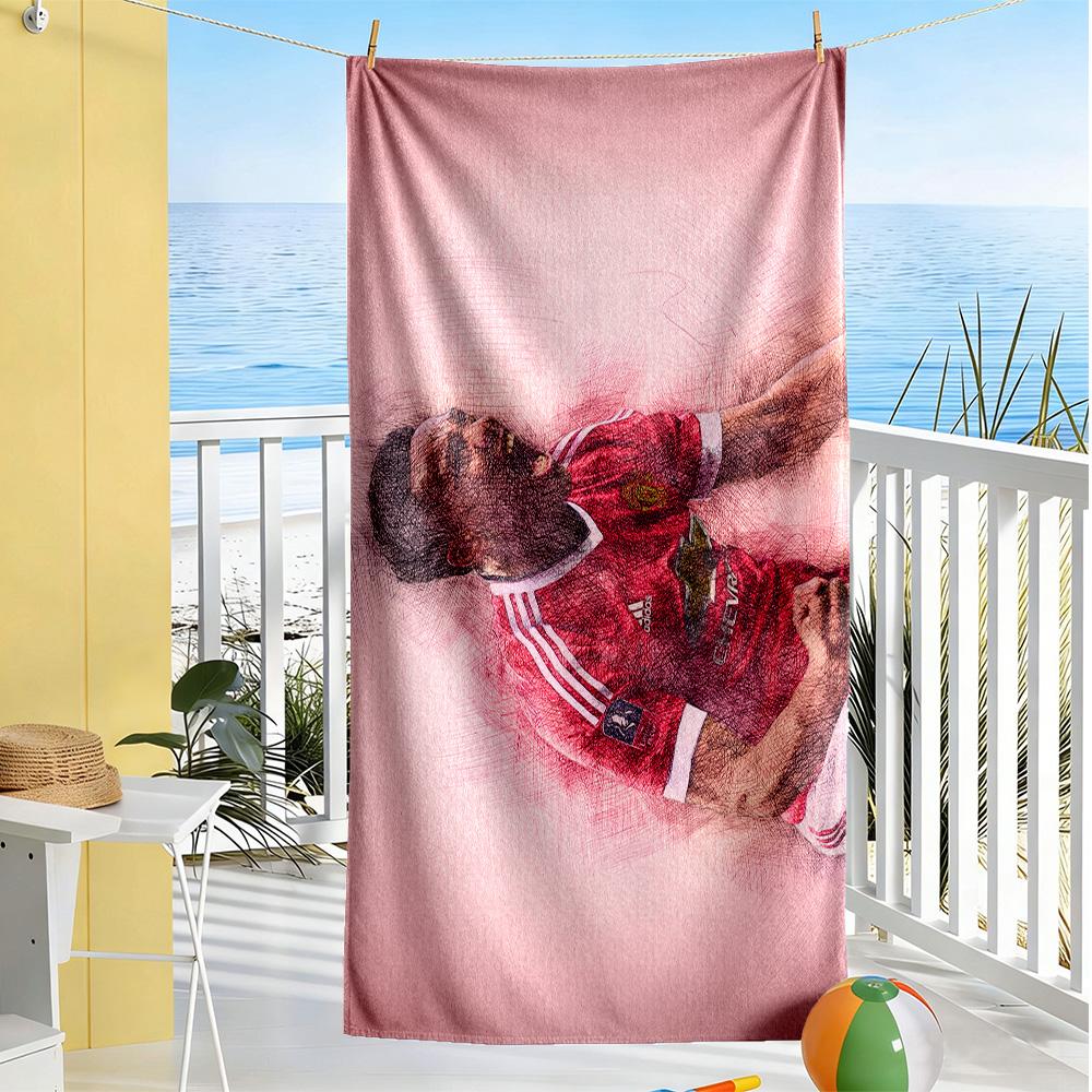Manchester Player Beach Towel Quick-Dry Soft Microfiber Comfortable Lightweight