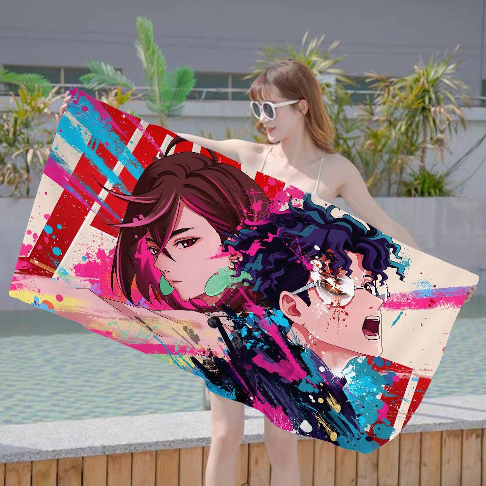 DAN DA DAN Anime Anime Beach Swimming Towel Soft Absorbent Washcloth Children's Gifts for Kids Travel Camping Gym