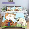Parure de lit motif Lérots Bobo Ensemble couette Décoration de maison Cadeau (1 * housse de couette + 2 * taie d'oreiller sans garnissage)