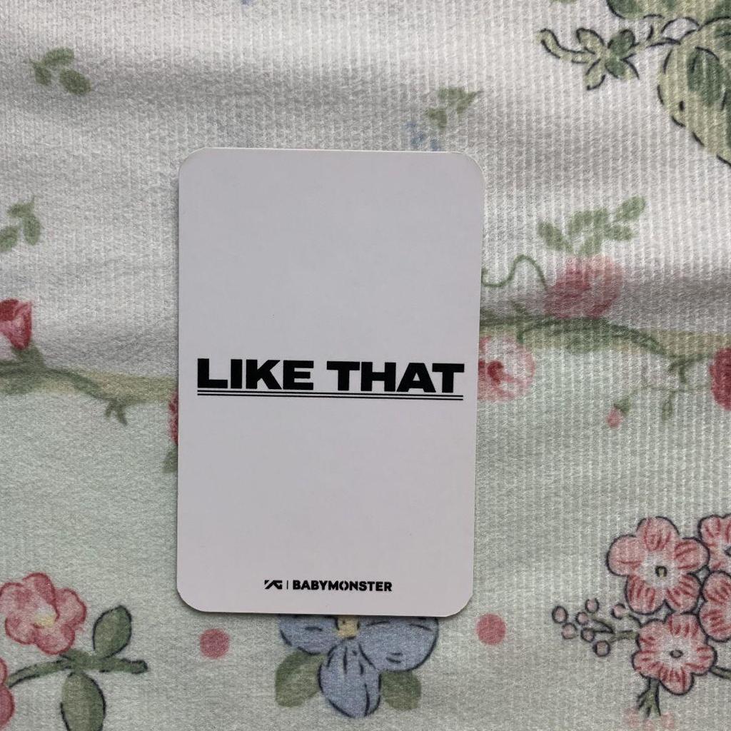 [USED] BABYMONSTER LIKE THAT Trading Card Parita 1 Piece