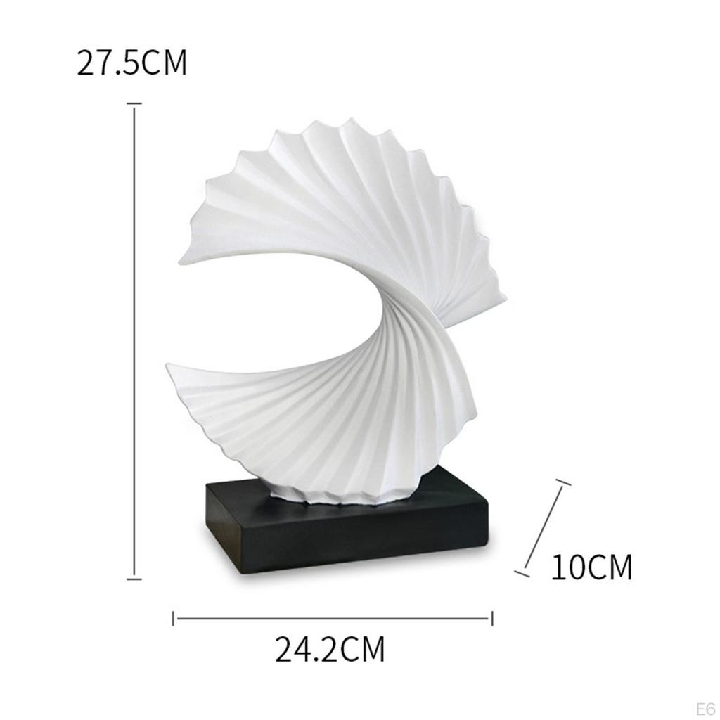 Elegant Home Decor Fan Sculpture - Classical Art Piece for Desk or Shelf