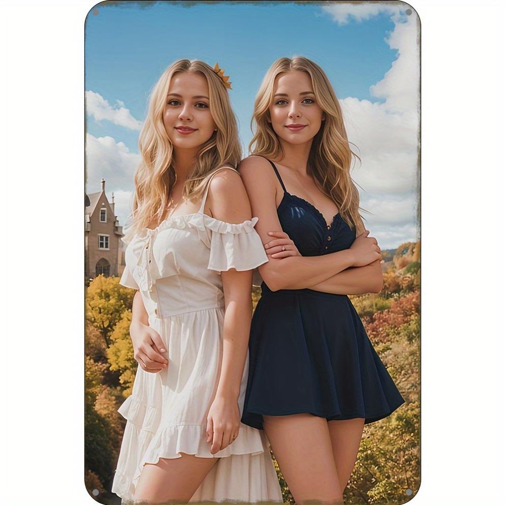 

Brand Vintage D Metal Wall Art x Inch Elegant Swimsuit Aluminum Sign PreDrilled Easy Hanging Windproof Waterproof 20x30cm