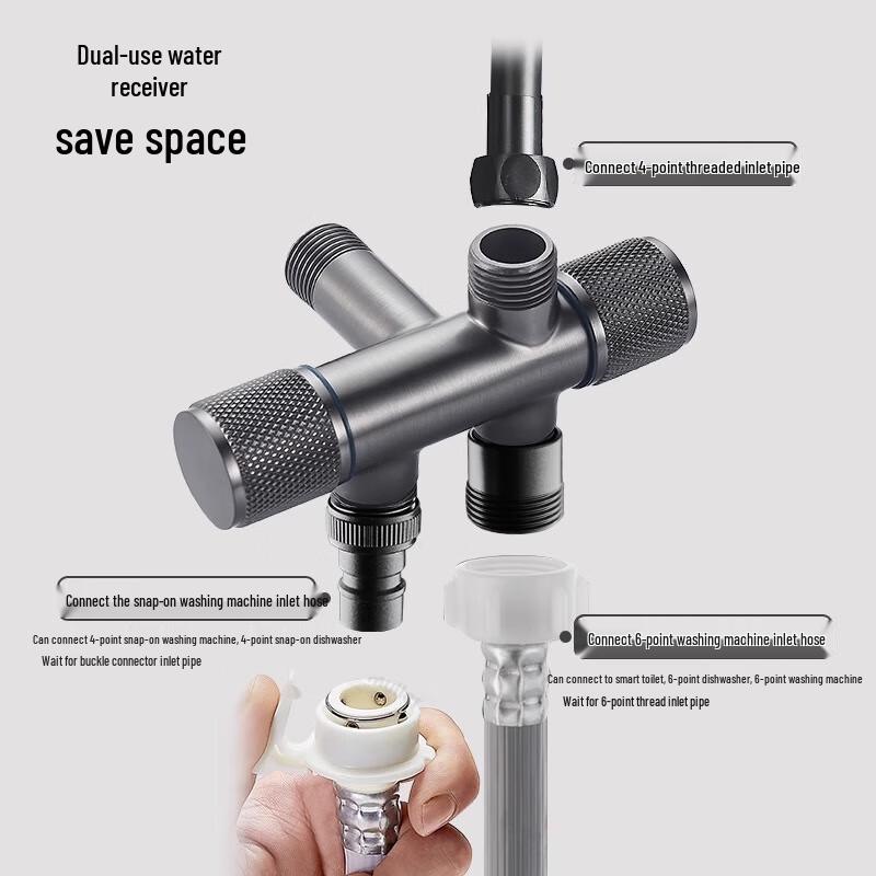 Grafitová vícevýstupová úhlová toaletní baterie