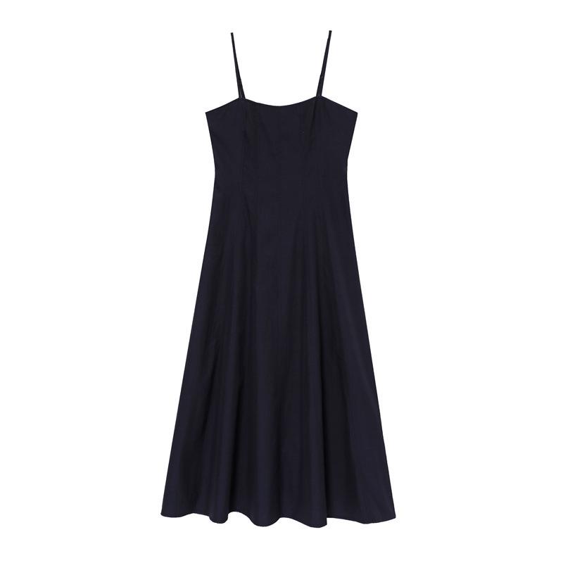 2025 European American Fashion Spaghetti Strap Waist-Cinched Long Dress