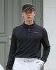 Peri Ellis Men'S Diagonal Stripe Long Sleeve Polo Shirt_Pe3Hfmtl55 [Black]