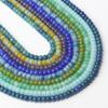 4x6mm 1pcs Natural Stone Beads Gradient Color Jades Chalcedony Abacus Loose Rondelle Beads For Jewelry Making DIY Earrings Bracelet