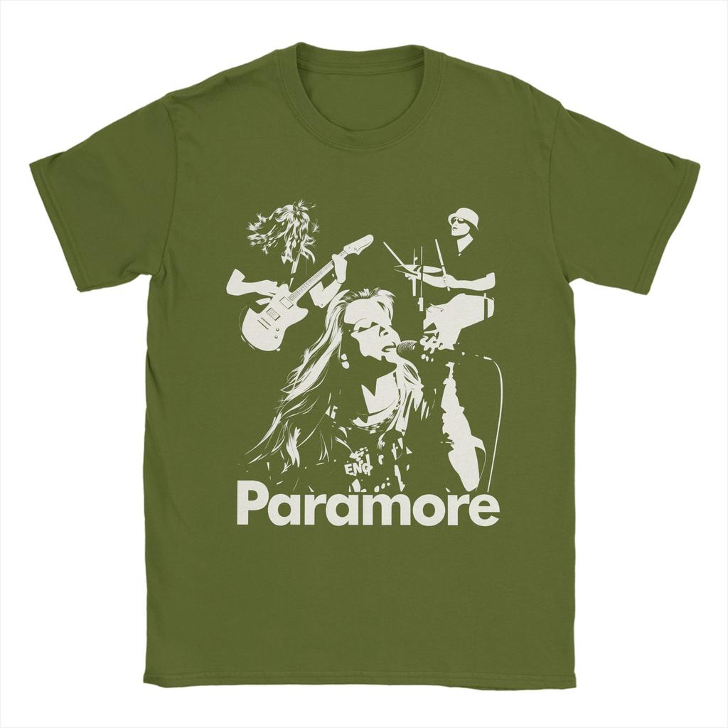 Paramore Band Cotton T Shirt For Mens Summer  Funny T Shirts Crew Neck Leisure Tees Oversized Pattern Clothing