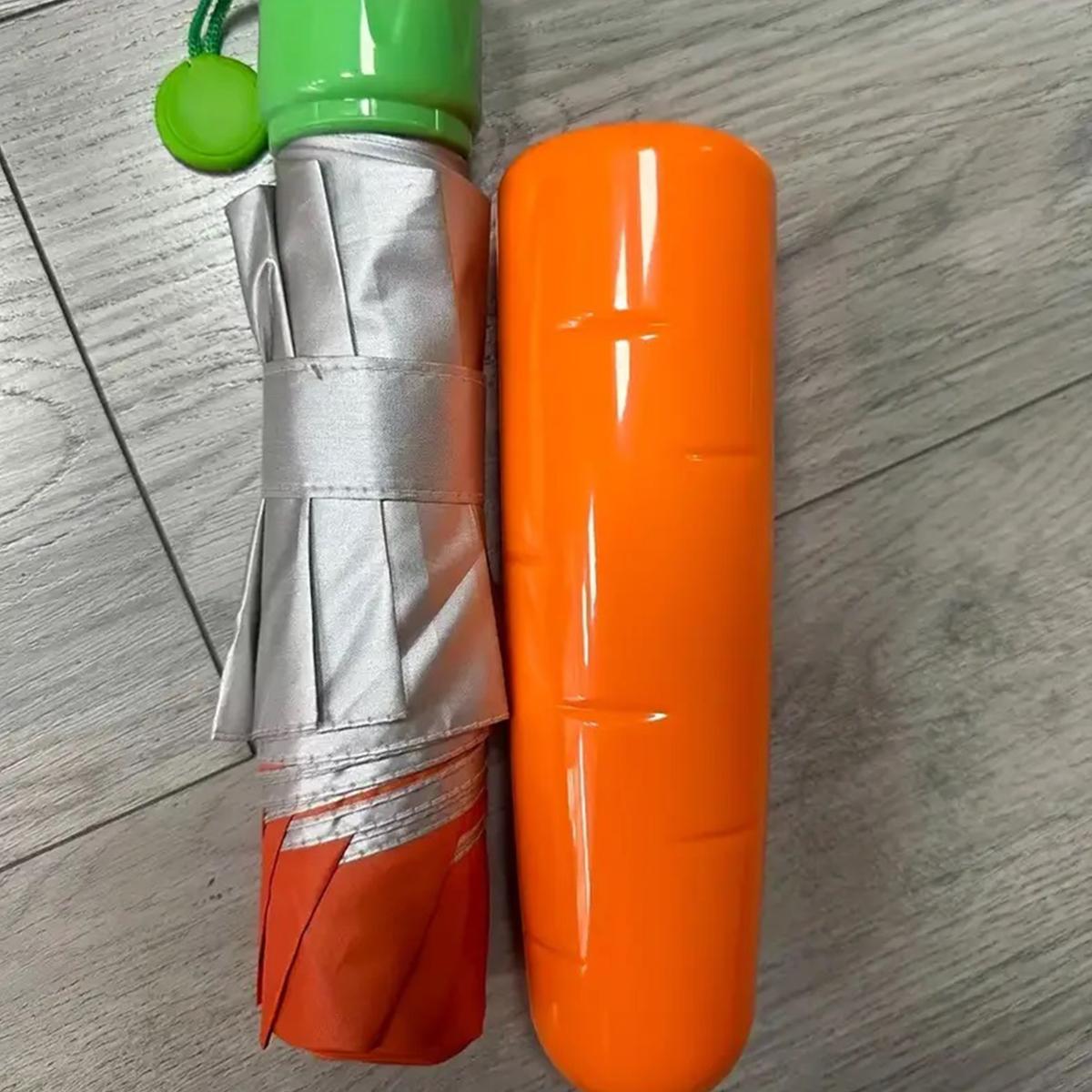 

Складной зонт с причудливым дизайном в виде овощей: Солнцезащитный, прочный, компактный для путешествий - открывается вручную, 8 ребер