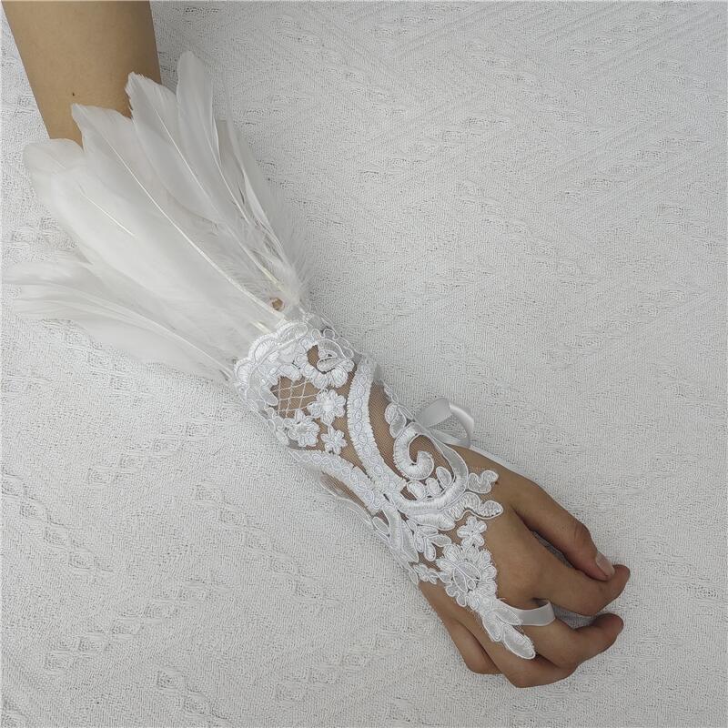 

Gothic Lace Feather Scarf Lace Feather Bracelet Masquerade Brother Women s Clothing Cosplay Accessories