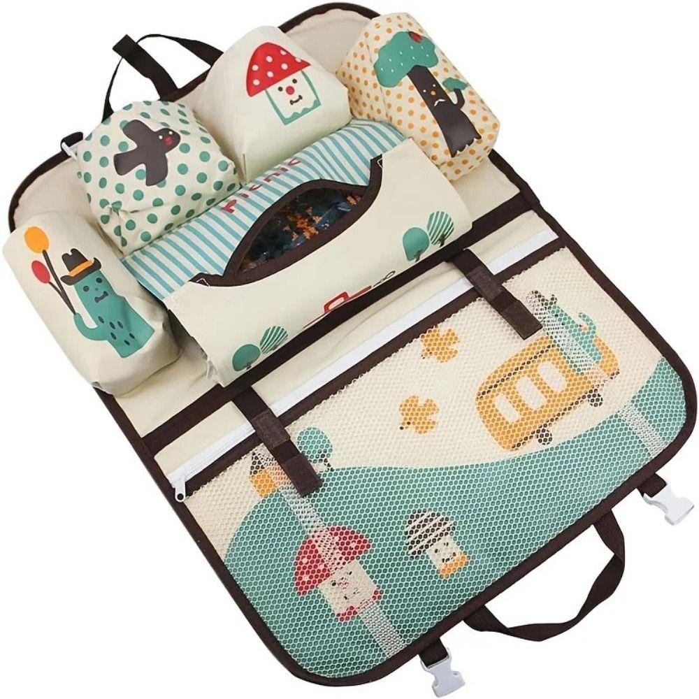 Large Capacity Car Seat Back Storage Bag Multi-functional Tablet Holder Protector Toddler