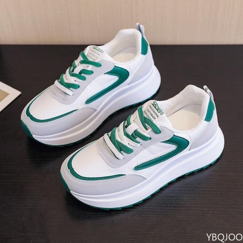 

Женская спортивная весна новая противоскользящая повседневная для бега на шнуровке на толстой подошве женская вулканизированная обувь универсальные кроссовки на платформе 40